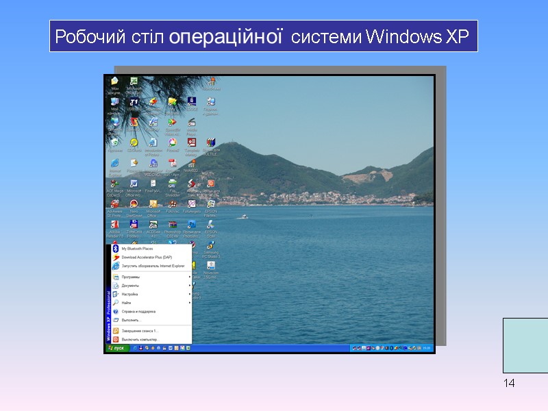 14 Робочий стіл операційної системи Windows ХР